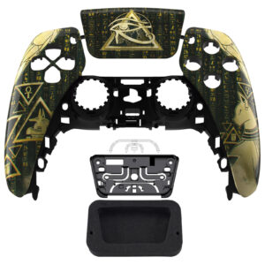 Glossy Eye of Providence Pyramid Front Shell Case compatible with PS5 Controller