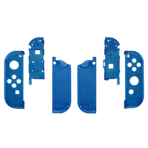 Clear Blue Matte Finish Front + Back Shells for Nintendo Switch Joycon & OLED
