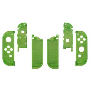 Clear Green Matte Finish Front + Back Shells for Nintendo Switch Joycon & OLED