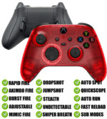 Clear Red Modded Reflex Buttons Rapid Fire Modded Controller for Xbox Series X S