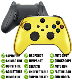 Gold Chrome Modded Reflex Buttons Rapid Fire Mod Controller for Xbox Series X S