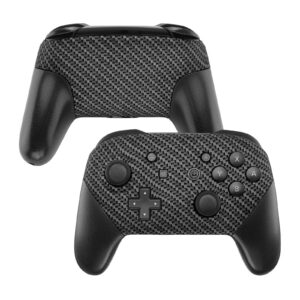 Soft Touch Carbon Fiber Front + Back Shells for Nintendo Switch Pro Controller