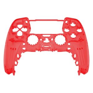 Candy Clear Red Faceplate Shell Case for PlayStation 5 for PS5 Controller