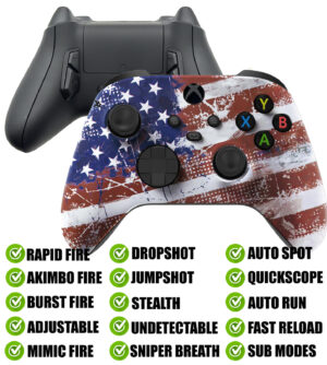 USA Flag Modded Reflex Buttons Rapid Fire Modded Controller for Xbox Series X S