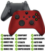 Soft Red Modded Reflex Buttons Rapid Fire Modded Controller for Xbox Series X S
