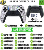 Soft Big Money Pro V4 Modded + 4 Paddles Silent Modz Wireless Controller for PS5