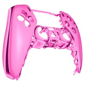 Pink Chrome Faceplate Shell Case For PlayStation 5 Controller Compatible w/PS5