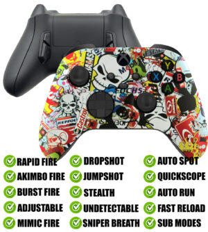 Sticker Bomb Modded Reflex Buttons Rapid Fire Mod Controller for Xbox Series X S