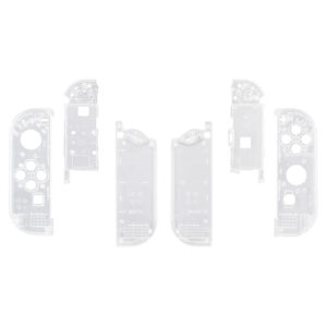 Clear Crystal Matte Finish Front + Back Shells for Nintendo Switch Joycon & OLED