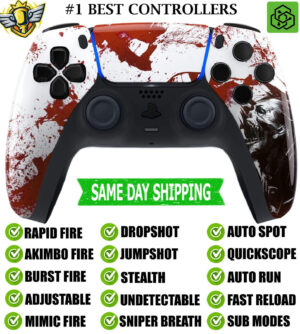 Blood Zombie Silent Modz New Rapid Fire Mod Wireless Modded Controller for PS5