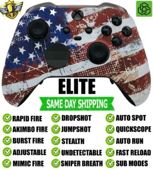 USA Flag Elite Series 2 Rapid Fire Modded Controller for Xbox Series X/S PC