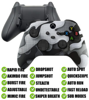 White Camo Modded Reflex Button Rapid Fire Modded Controller for Xbox Series X S