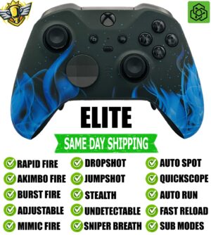 Blue Flames Elite Series 2 Rapid Fire Modded Controller for Xbox Series X/S PC