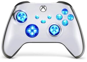 Silver Chrome Silent Modz LED Controller Trigger Stop Grips for Xbox Series XS