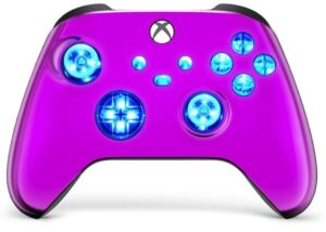 Purple Chrome Silent Modz LED Controller Trigger Stop Grips for Xbox Series XS