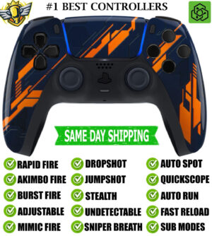 Mecha Glow Silent Modz New Rapid Fire Mod Wireless Modded Controller for PS5