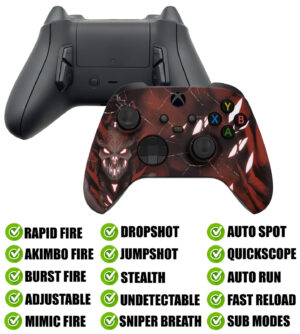 Demon Glow Modded Reflex Button Rapid Fire Modded Controller for Xbox Series X S