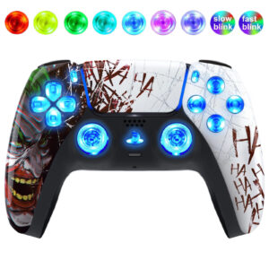 HAHAHA Silent Modz LED Light-Up Buttons Wireless Custom Controller for PS5
