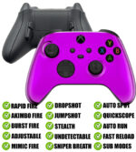 Purple Chrome Modded Reflex Button Rapid Fire Mod Controller for Xbox Series X S