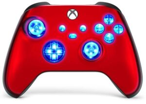 Red Chrome Silent Modz LED Controller Trigger Stop Grips for Xbox Series XS One