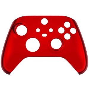 Red Shine Chrome Faceplate Shell Case Compatible For Xbox Series X/S Controller