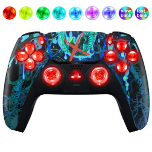 Lost Darkness Silent Modz LED Light Up Button Wireless Custom Controller for PS5