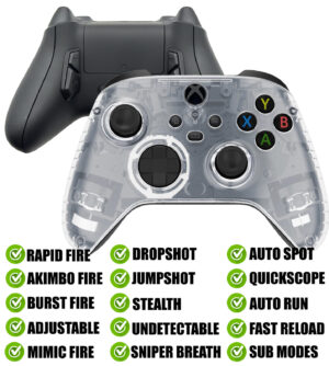 Clear Modded Reflex Buttons Rapid Fire Modded Controller for Xbox Series X S