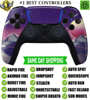 The Cyber Moon Silent Modz Rapid Fire Modded Wireless Controller for PS5 & PC