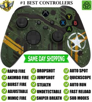 Army Mecha Silent Modz Rapid Fire Modded Controller for Xbox Series X/S, One, PC
