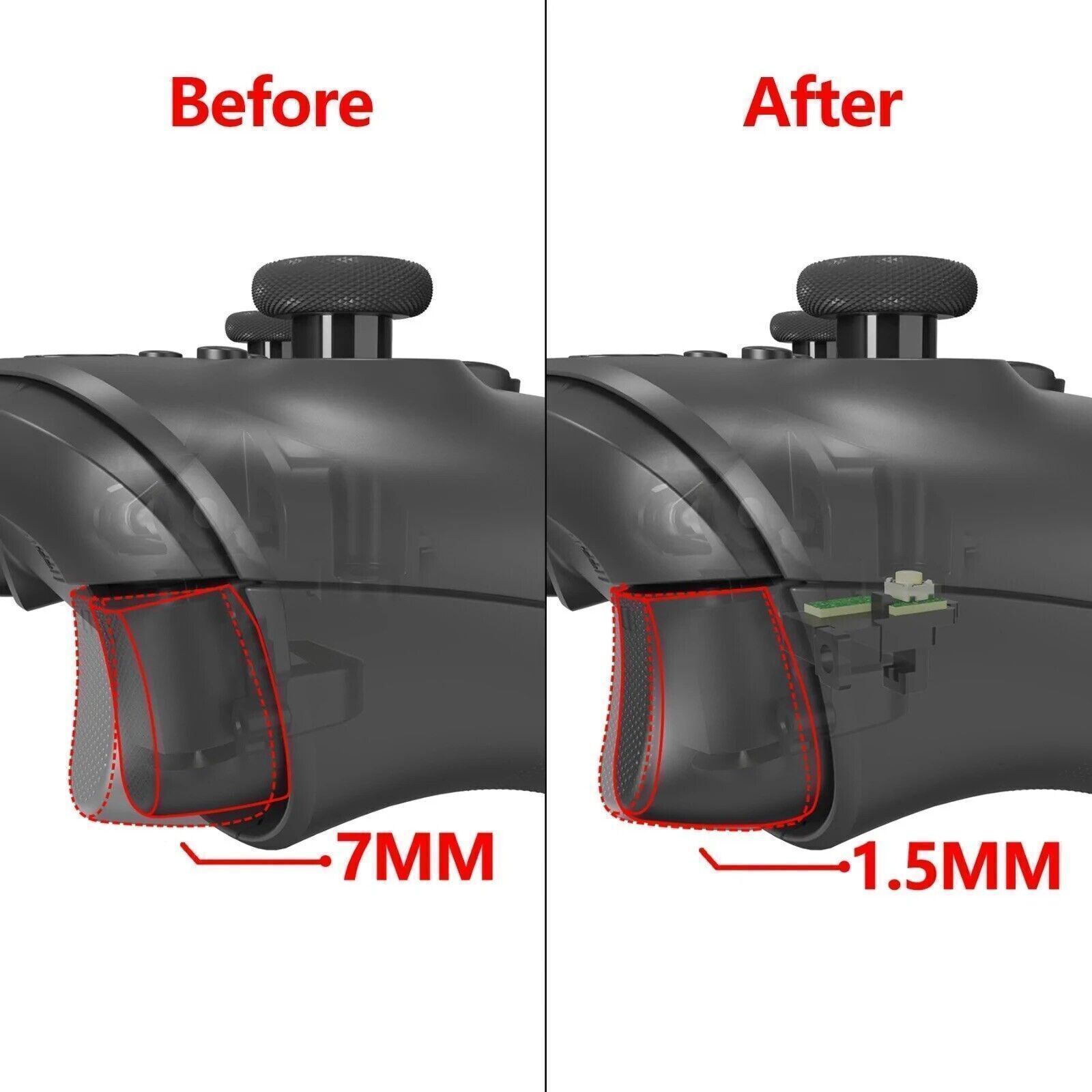 Tactical Trigger Stopper Hair Pull Click Mod Kit For Xbox Series X S Controller