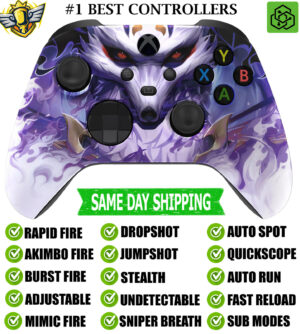 9 Taled Fox Silent Modz Rapid Fire Modded Controller for Xbox Series X/S One PC