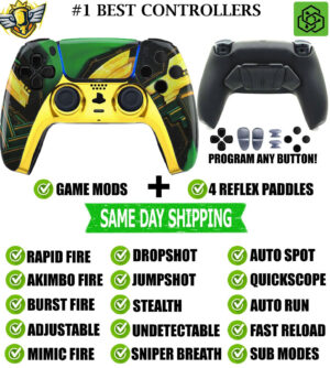 Gold Ragnarök Pro V4 Modded+4 Paddles Silent Modz Wireless Controller for PS5
