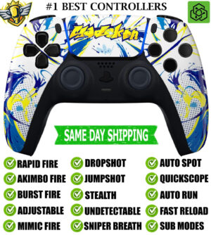 Street Graffiti Silent Modz Rapid Fire Mod Wireless Modded Controller for PS5