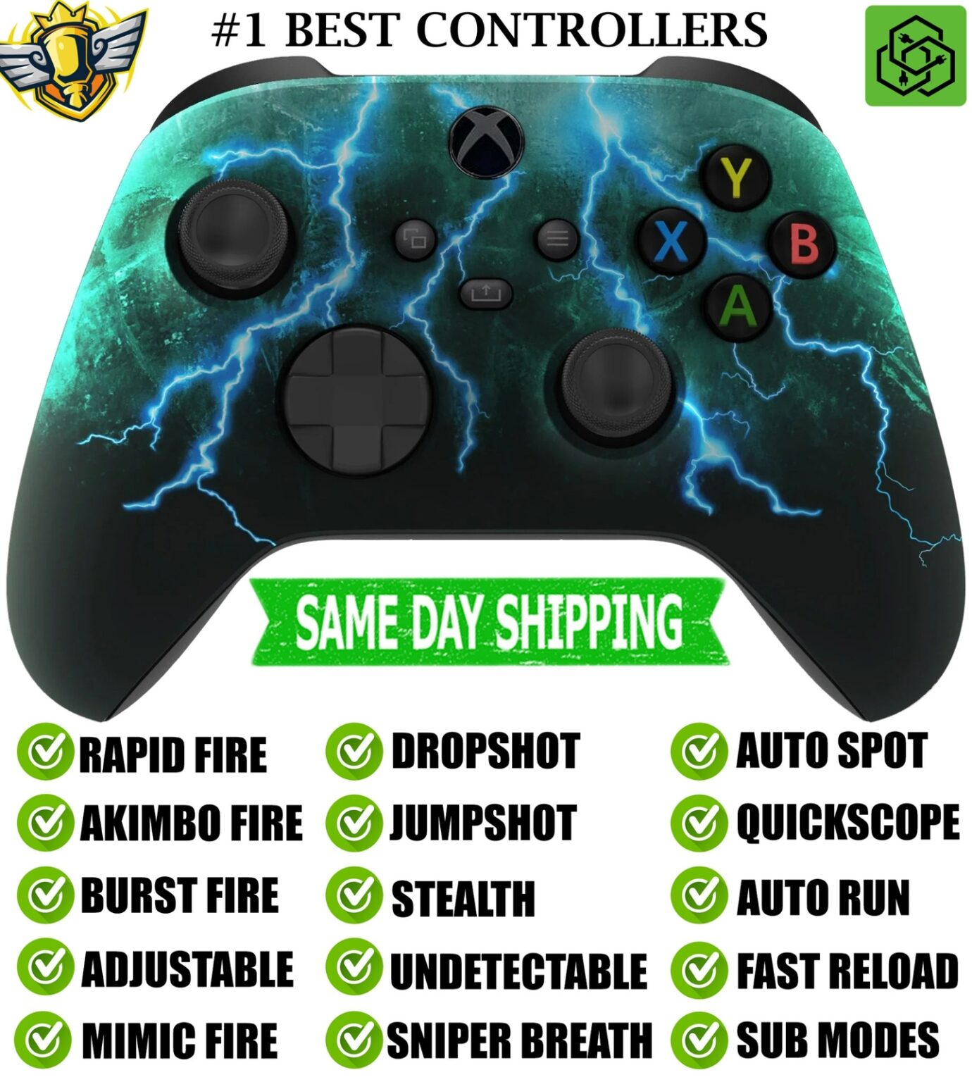 Green Storm Silent Modz Rapid Fire Modded Controller for Xbox Series X ...