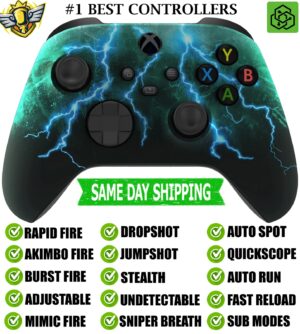 Green Storm Silent Modz Rapid Fire Modded Controller for Xbox Series X/S One