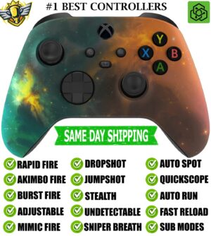 Gold Nebula Silent Modz Rapid Fire Modded Controller for Xbox Series X/S One PC