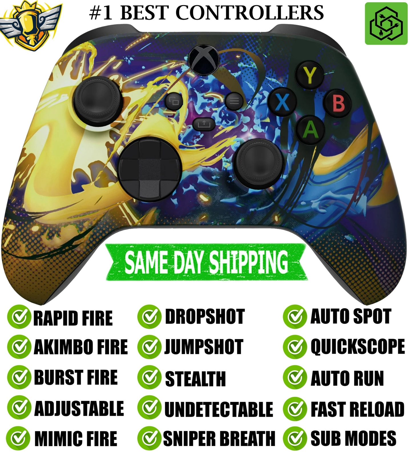 Splattering Fight Silent Modz Rapid Fire Modded Controller for Xbox Series X/S