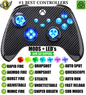 MODS + LEDs Carbon Fiber Rapid Fire Modded Controller for Xbox Series X S