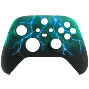 Green Lightning Soft Touch Faceplate Shell Case For Xbox Series X/S Controller