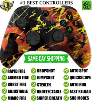 Blood Moon Silent Modz Rapid Fire Modded Controller for Xbox Series X/S, One, PC