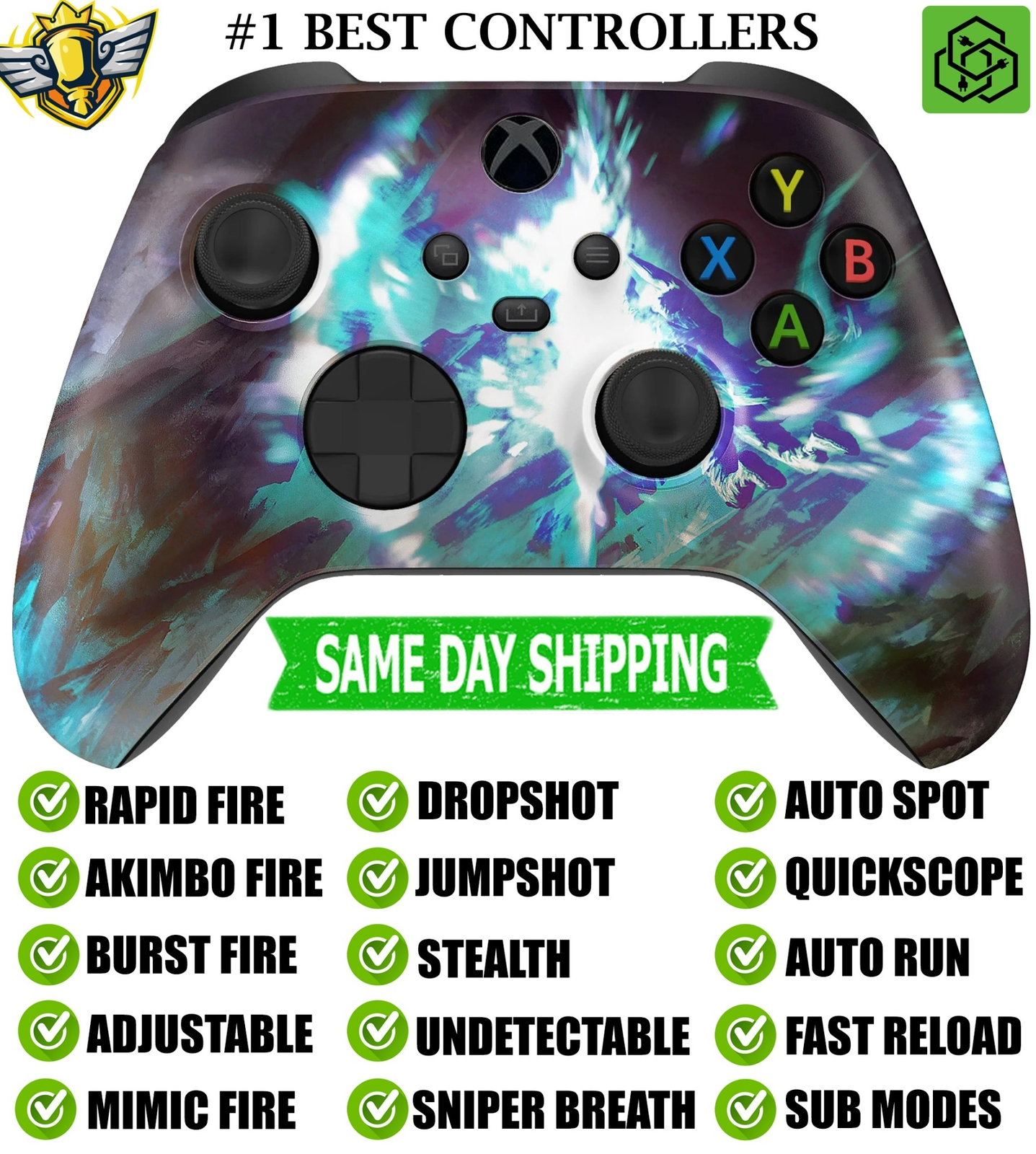 Crystals Silent Modz Rapid Fire Modded Controller for Xbox Series X/S One PC