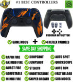 Glow in the Dark Mecha Pro V4 Modded+4 Paddles Silent Modz Controller for PS5