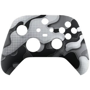 White Black Camo Soft Touch Faceplate Shell Case For Xbox Series X/S Controller