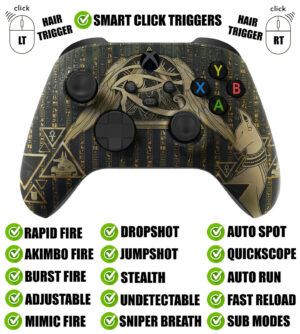 Eye of the Gods Silent Modz Smart Click Triggers Modded Controller for Xbox & PC