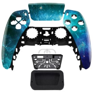Glossy Blue Nebula Faceplate Shell Case for PlayStation 5 for PS5 Controller