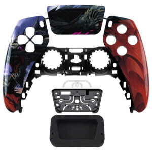 Glossy Roaring Dragon Faceplate Front Shell Case compatible with PS5 Controller