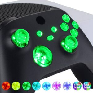 7 LED Lights DIY Kit Clear Buttons + Thumbsticks For Xbox Series X S Controller