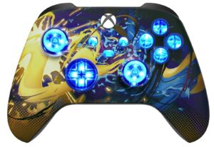 Splatter Fight Silent Modz LED Controller Trigger Stop Grips for Xbox Series XS