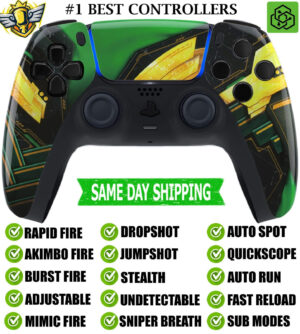 Black Ragnarok Silent Modz New Rapid Fire Mod Wireless Modded Controller for PS5