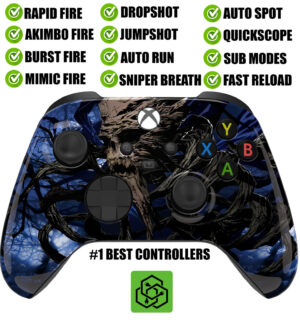 Tree Skull Glow Silent Modz Rapid Fire Modded Controller for Xbox Series X S